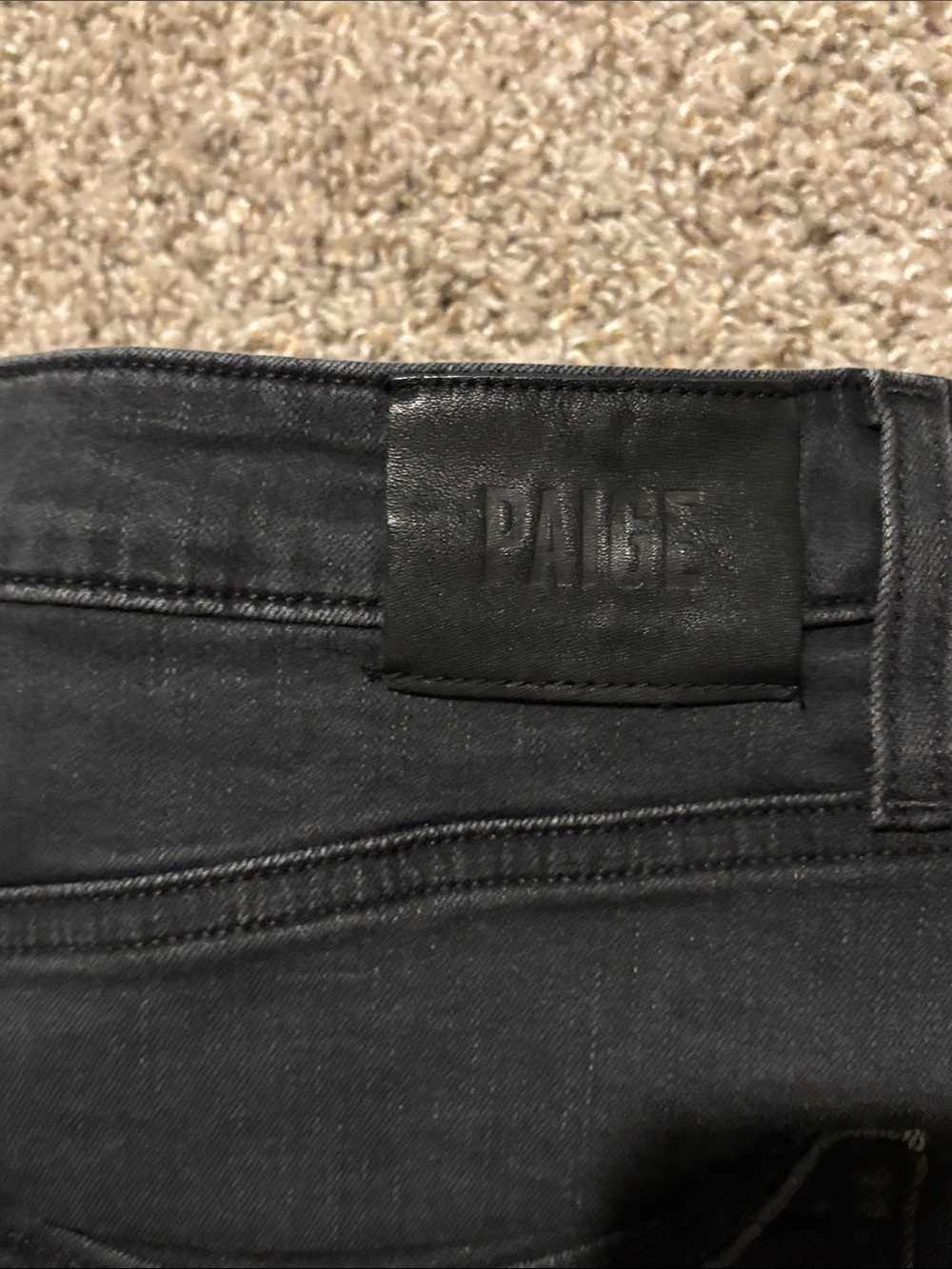 Paige Ultra High-Rise Black Denim Women's Shorts Sz 33 - Picture 9 of 9
